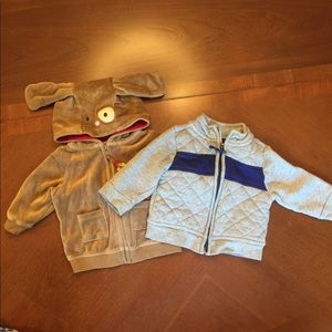 Two Size 3-6 months Zip Up Jackets